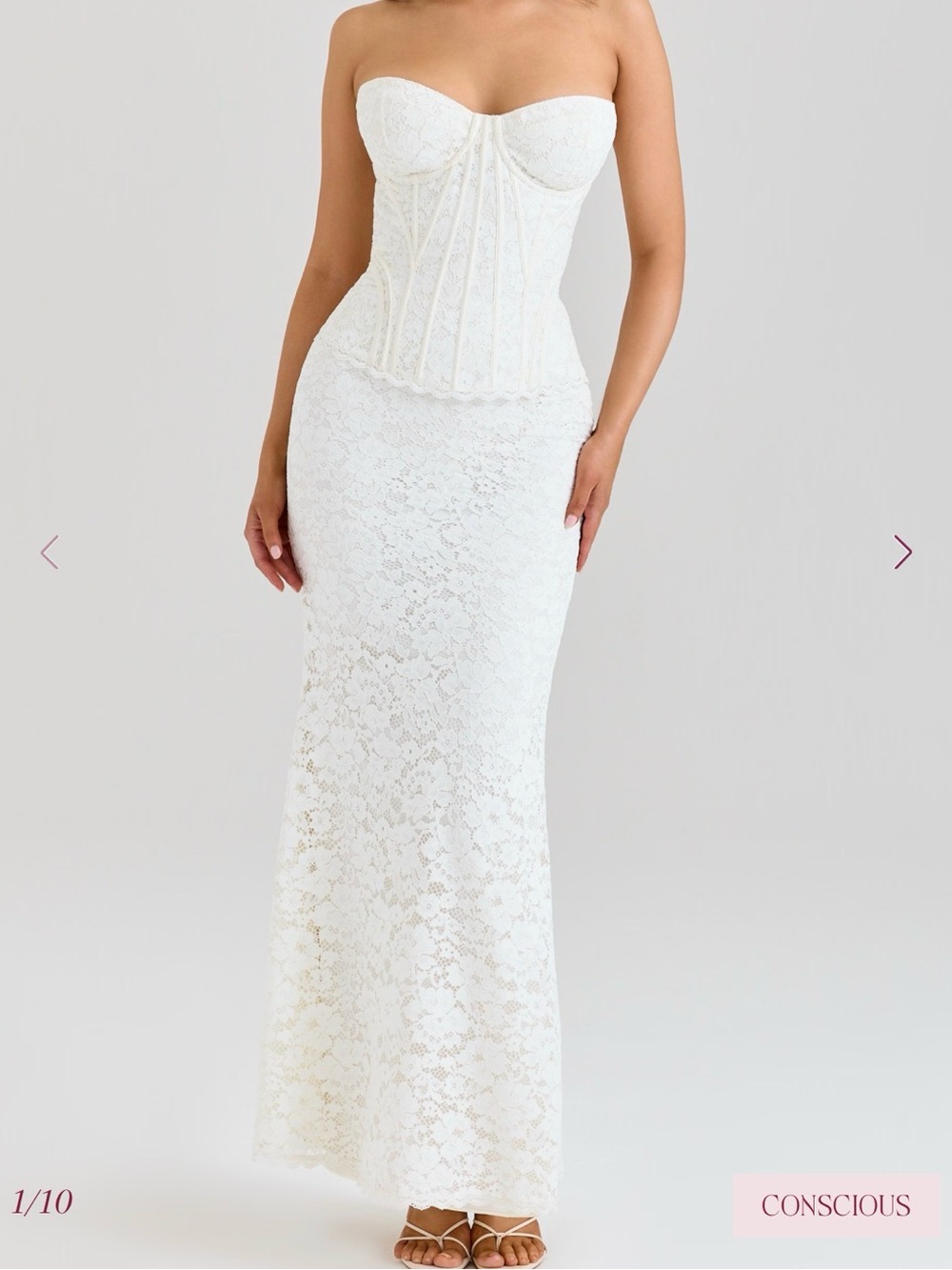 House of CB Solaine Ivory Lace Corset Maxi Dress Bridal Size L+ NWT
FIRM PRICE